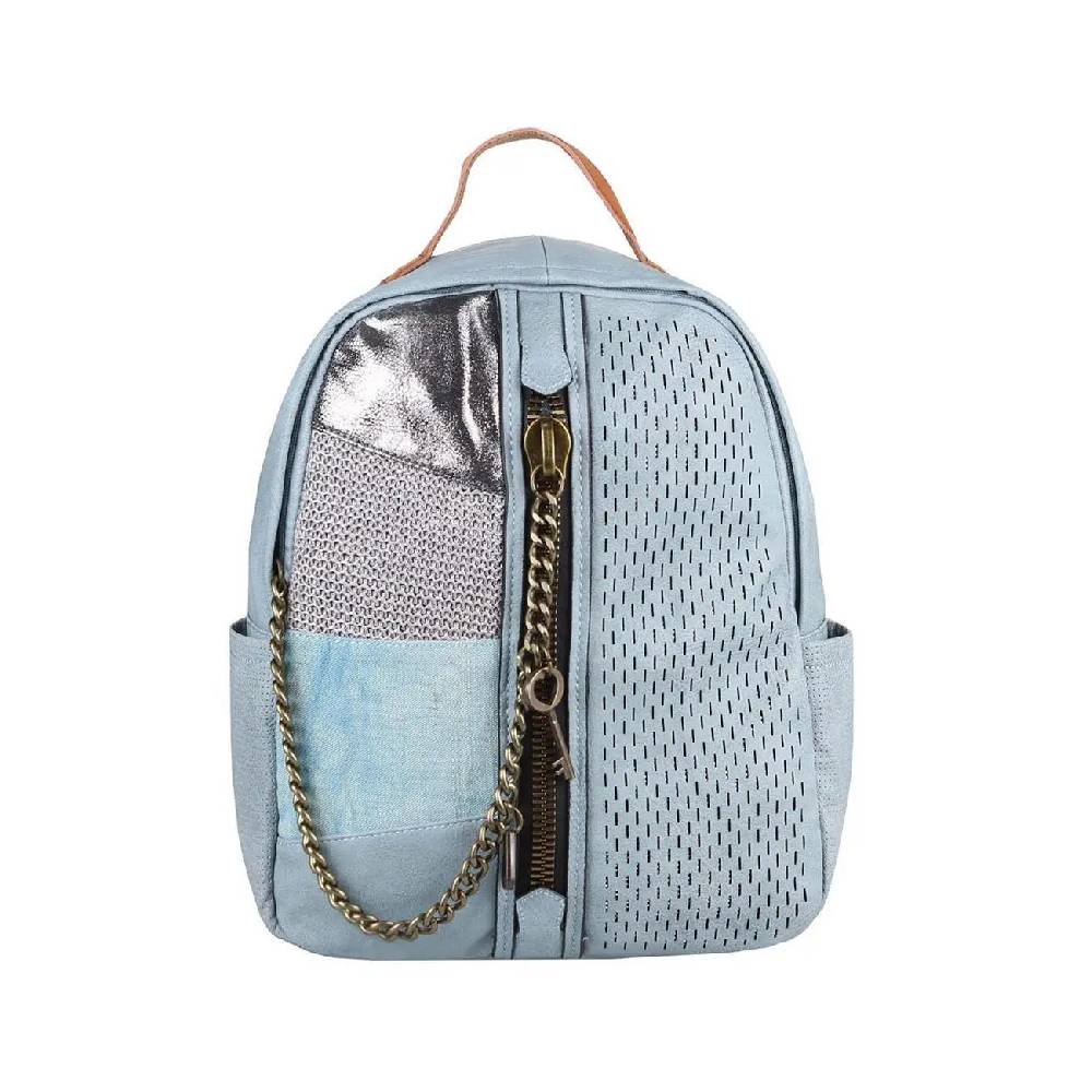 DAMEN RUCKSACK TASCHE Cityrucksack Stadtrucksack Metallic Backpack Schultertasche Handtasche Umhängetasche Shopper Ketten Daypack Lederrucksack Black Friday