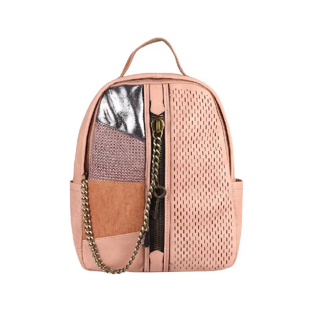 DAMEN RUCKSACK TASCHE Cityrucksack Stadtrucksack Metallic Backpack Schultertasche Handtasche Umhängetasche Shopper Ketten Daypack Lederrucksack Black Friday