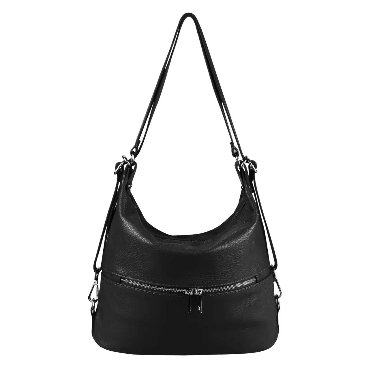 OBC Made in Italy DAMEN echt LEDER 2in1 Handtasche Rucksack Schultertasche CityRucksack Stadtrucksack BackPack Lederrucksack Daypack Ledertasche Weihnachtsangebot