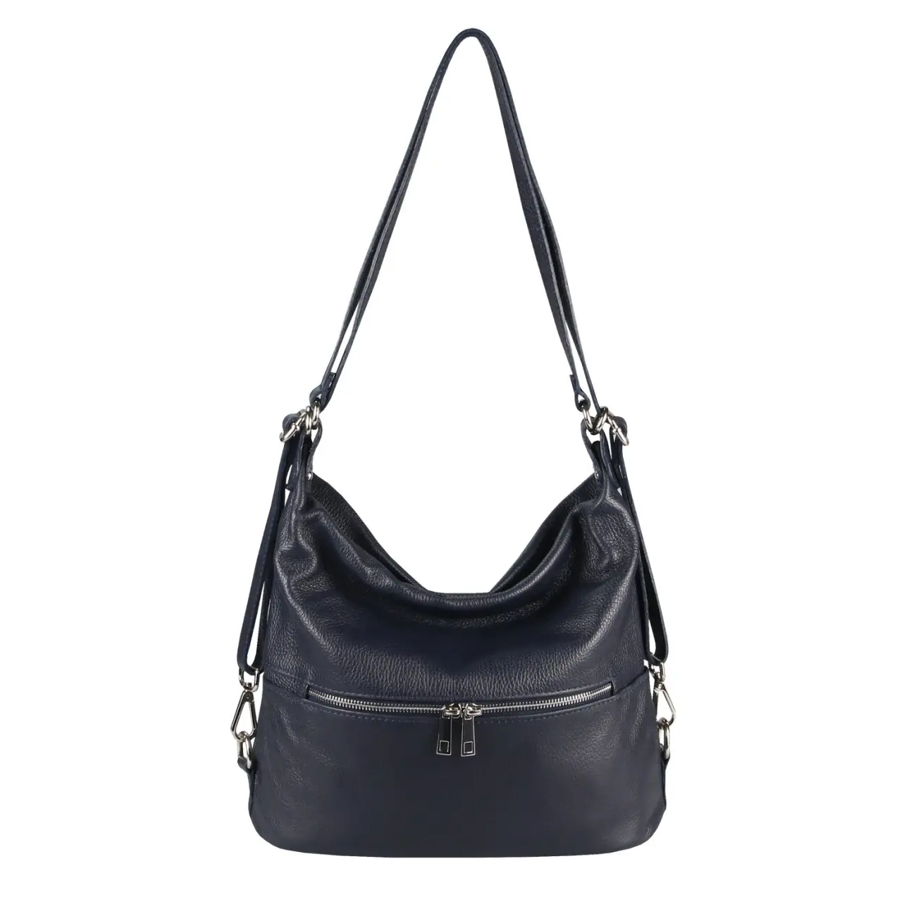 OBC Made in Italy DAMEN echt LEDER 2in1 Handtasche Rucksack Schultertasche CityRucksack Stadtrucksack BackPack Lederrucksack Daypack Ledertasche Weihnachtsangebot