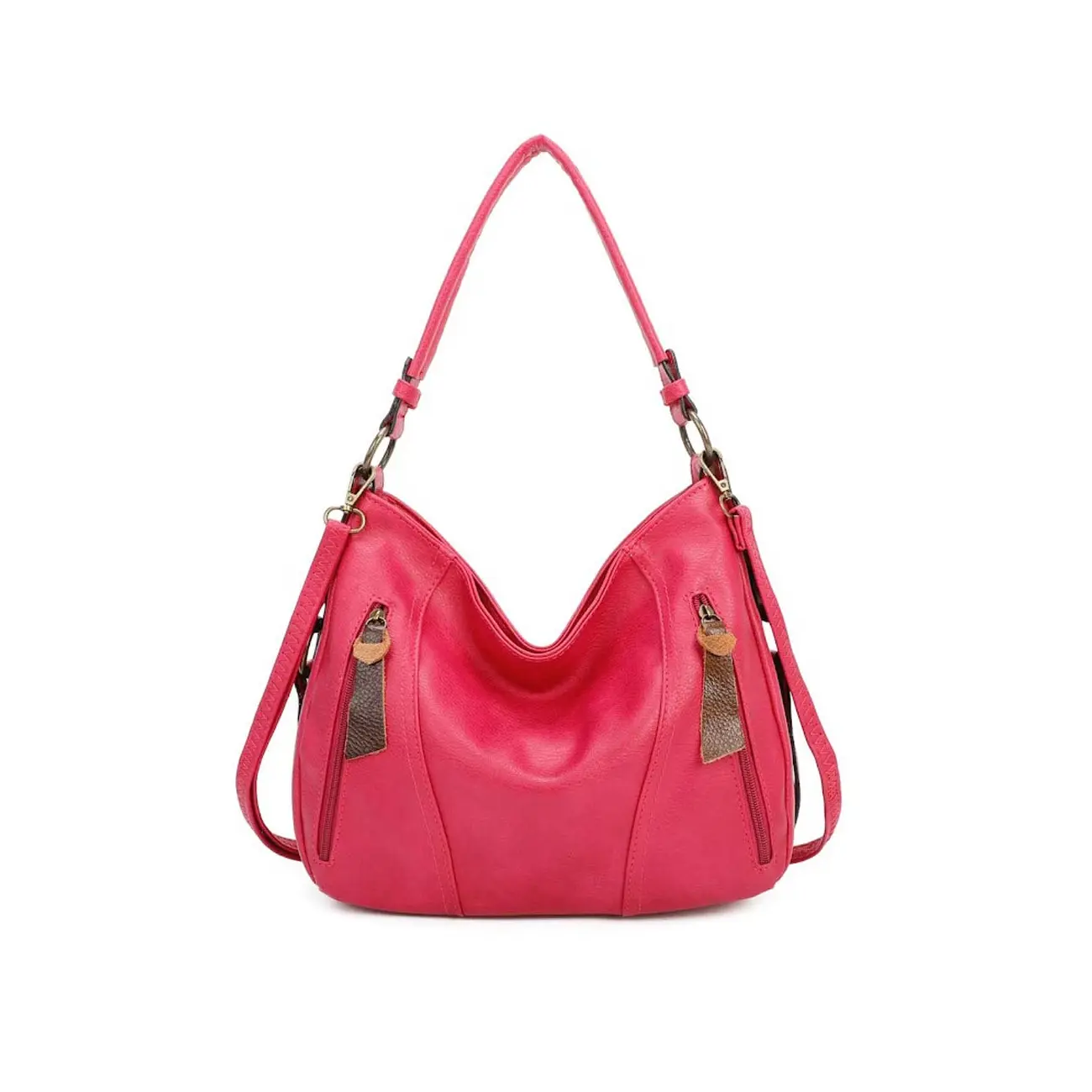 OBC Damen Tasche Shopper Hobo-Bag Schultertasche Leder Optik Umhängetasche Handtasche Crossover Reisetasche Beuteltasche Handtasche Lagerräumung