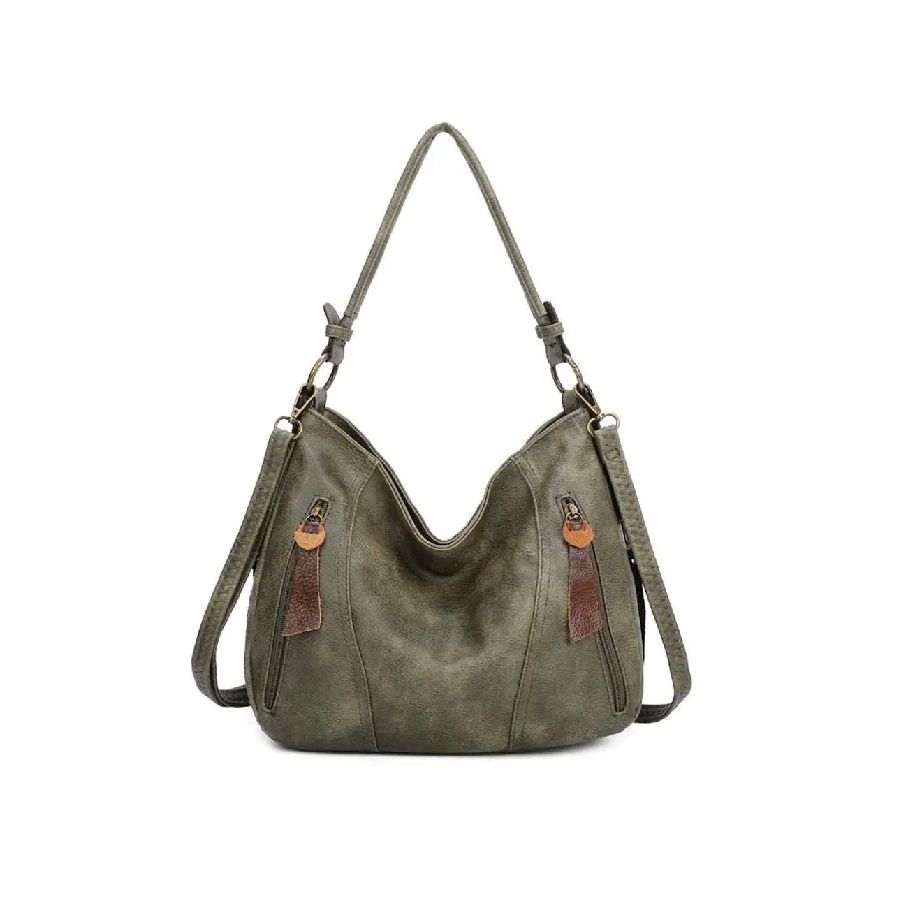 OBC Damen Tasche Shopper Hobo-Bag Schultertasche Leder Optik Umhängetasche Handtasche Crossover Reisetasche Beuteltasche Handtasche Lagerräumung