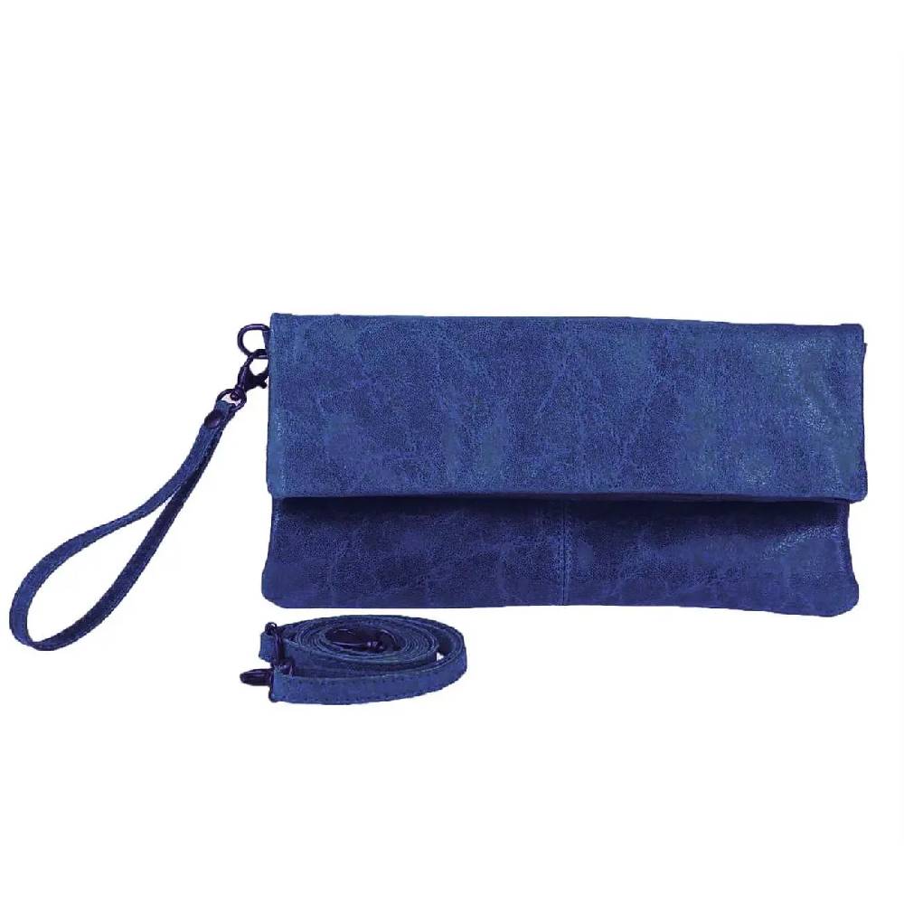 OBC Made in Italy Leder Damen Schultertasche Rindleder Vera Pelle Borsetta Tasche Clutch Schmucktasche Umhängetasche Große Rabatte