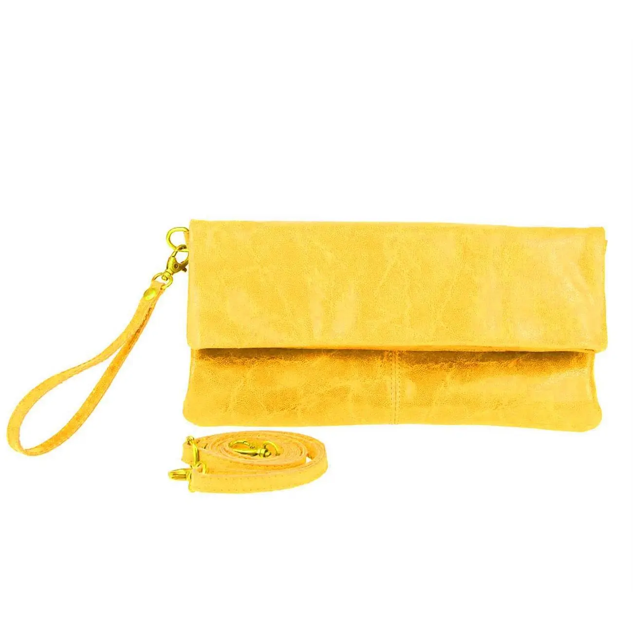 OBC Made in Italy Leder Damen Schultertasche Rindleder Vera Pelle Borsetta Tasche Clutch Schmucktasche Umhängetasche Große Rabatte