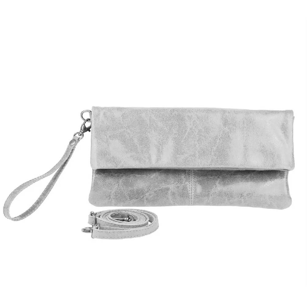 OBC Made in Italy Leder Damen Schultertasche Rindleder Vera Pelle Borsetta Tasche Clutch Schmucktasche Umhängetasche Große Rabatte