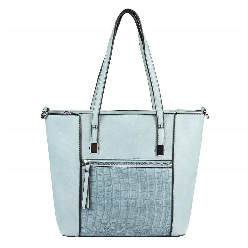 OBC DAMEN TASCHE Schultertasche Umhängetasche Tote Bag Kroko Businesstasche Shopper Workbag Leder Optik Bestseller