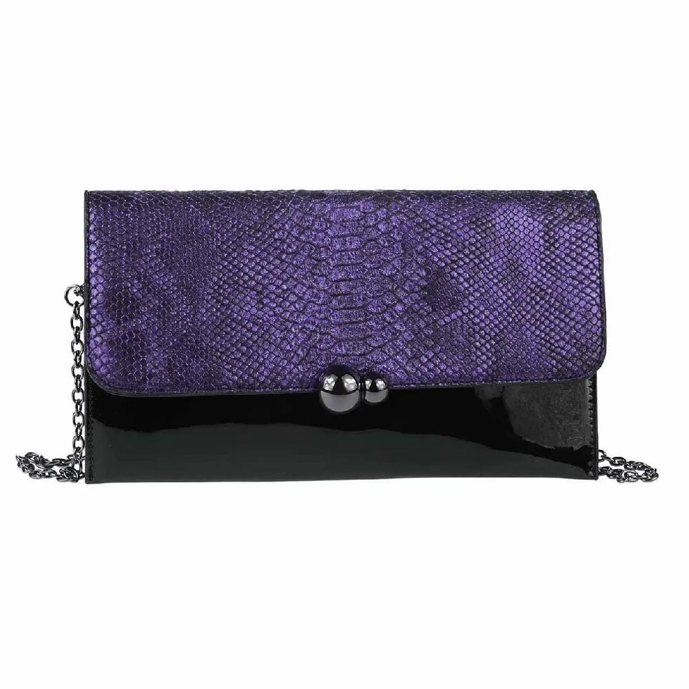 DAMEN ABENDTASCHE CLUTCH POCHETTE Umschlag-Tasche Reptilprägung Kettentasche Unterarmtasche Handtasche Schultertasche Umhängetasche Tägliche Deals