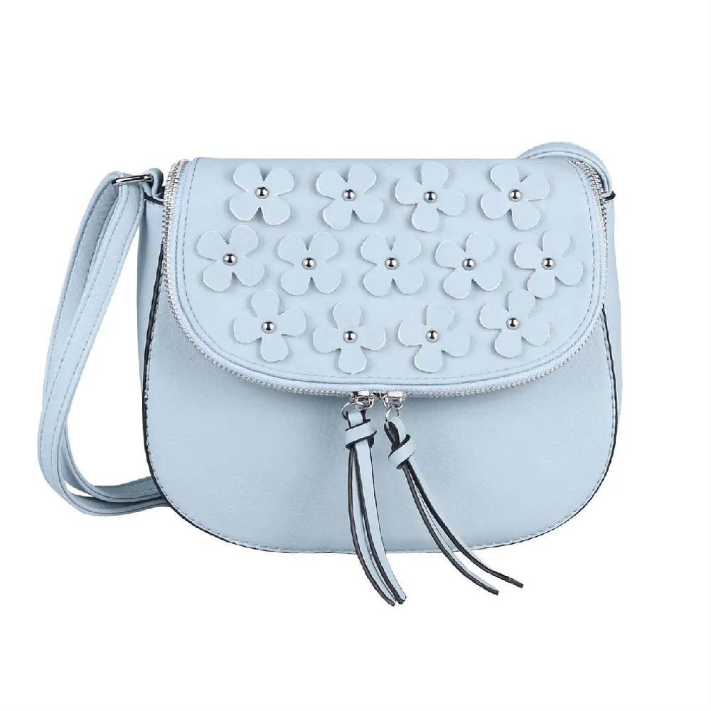 DAMEN BLUMEN TASCHE Schultertasche Umhängetasche Schmucktasche CrossOver Handtasche Abendtasche Crossbody Henkeltasche Leder Optik Sonderangebote