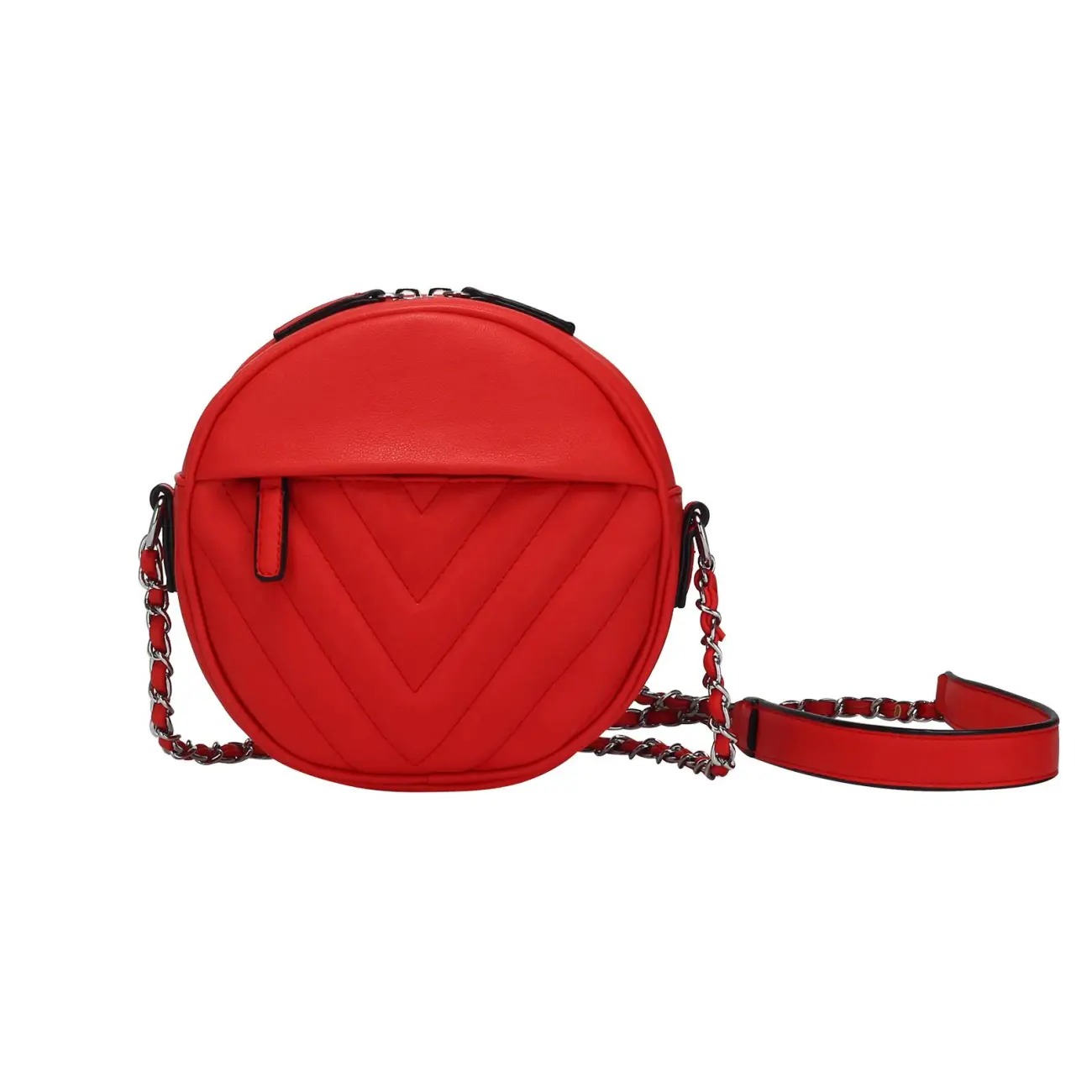 OBC DAMEN TASCHE HANDTASCHE Schultertasche Kettengurt V-Print Umhängetasche Handytasche Cross-Over kleine Clutch Tiefpreis