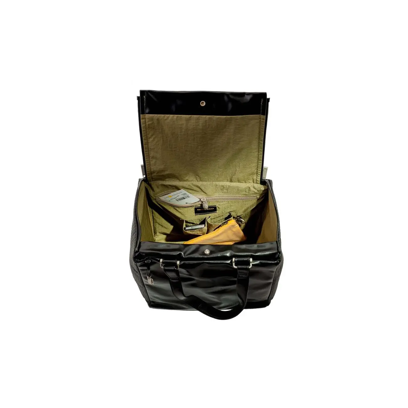 Mandarina Duck Desire Pelle Pferdeleder Koffer Handtasche Sporttasche Henkeltasche Reisetasche Tasche Bag Schwarz 30x29x22 cm (BxHxT) Super Sparpreis