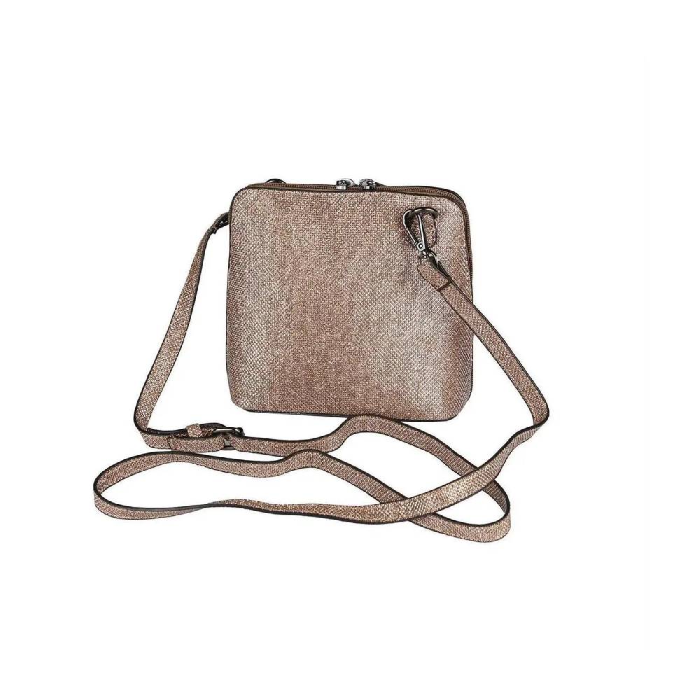 OBC DAMEN TASCHE Umhängetasche MINI CROSSOVER SILBER METALLIC Bag Handtasche Schultertasche Schmucktasche Disco Theatertasche Abendtasche Wochenangebot