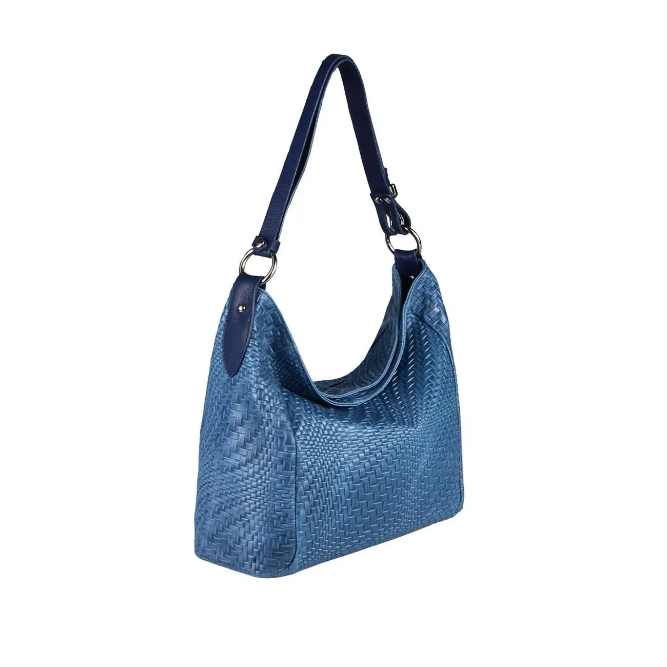 OBC Made in Italy DAMEN TASCHE LEDER DIN-A4 Shopper Schultertasche Umhängetasche Ledertasche Handtasche Henkeltasche Flechtoptik Neueste Stile