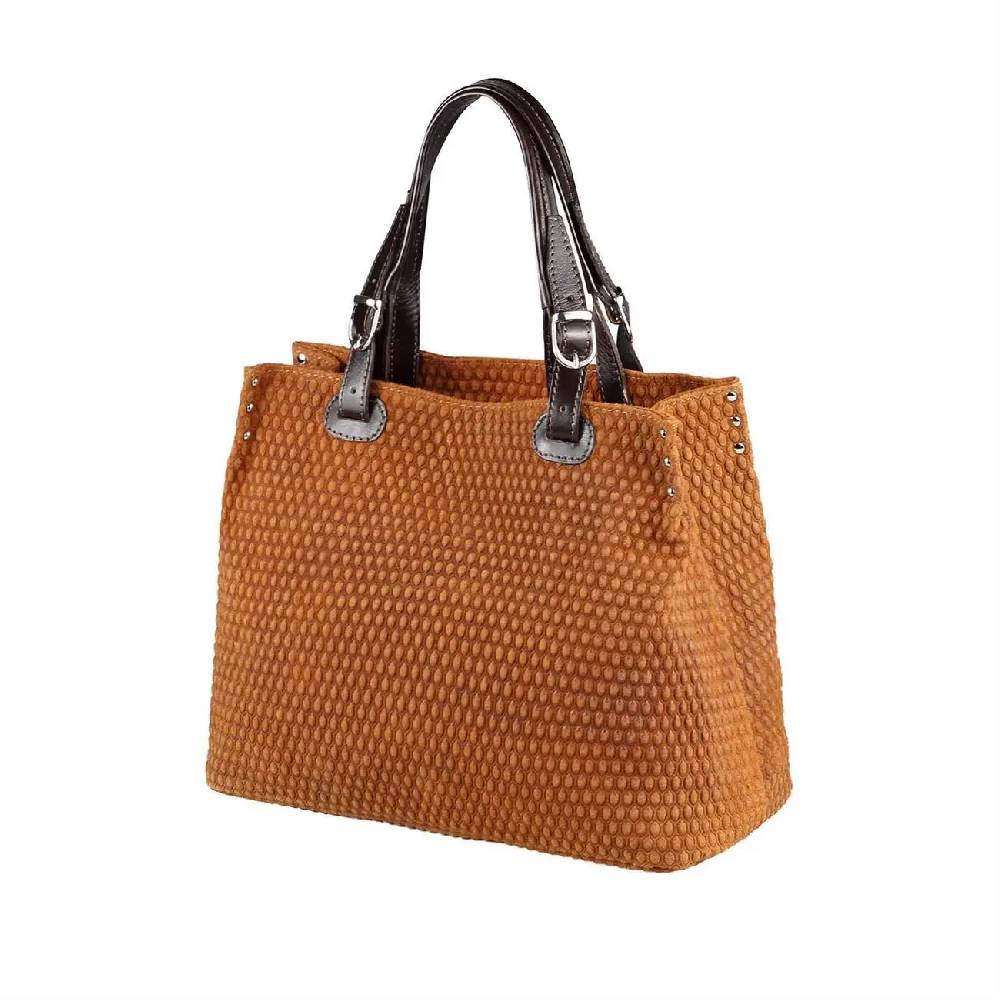 OBC Made in Italy DAMEN LEDER TASCHE Handtasche Shopper Henkeltasche Beuteltasche Schultertasche CrossOver Bowlingtasche Umhängetasche Zeitbegrenzte Promotion