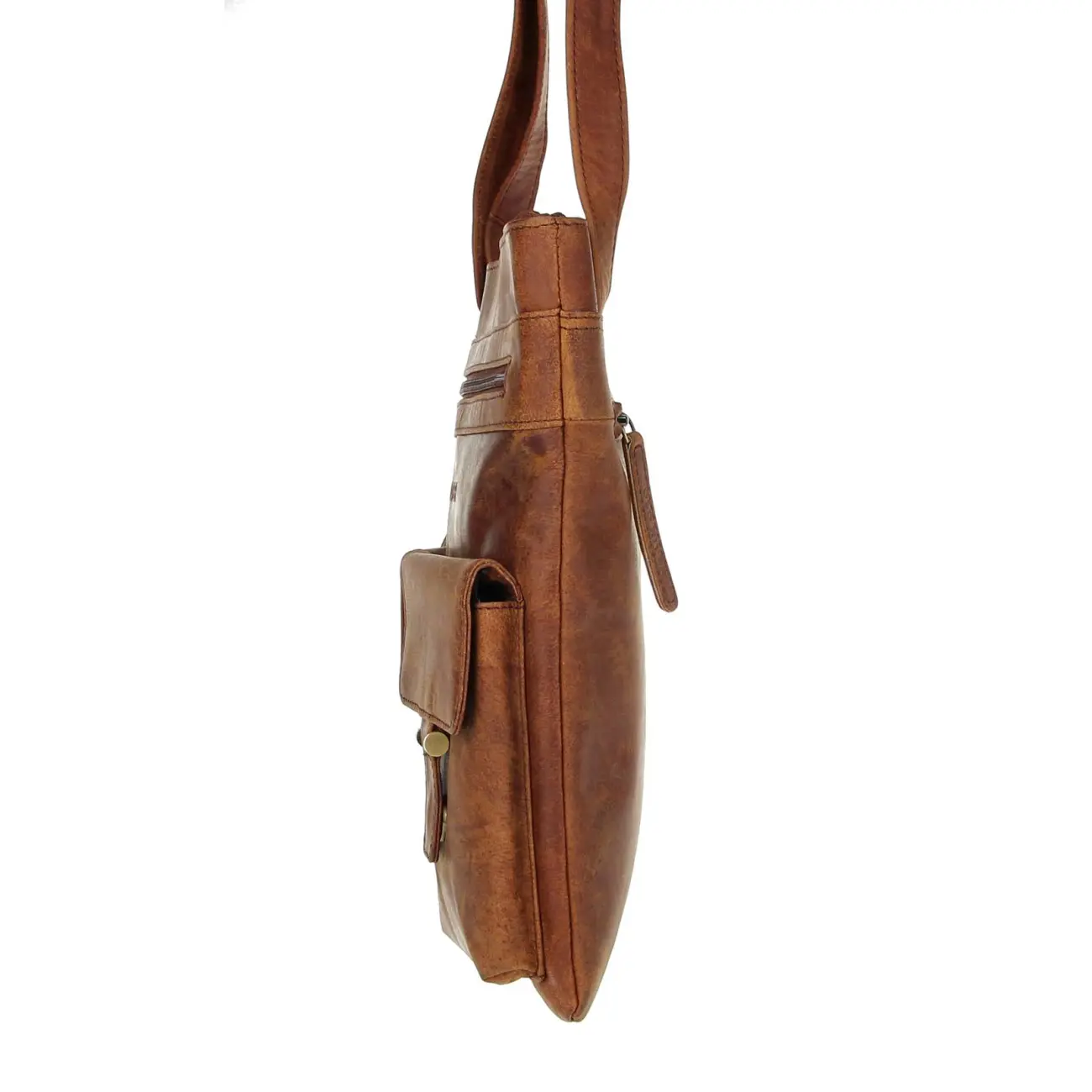 Old River Vintage Retro Style LEDER Bubalus WasserBüffel Büffelleder Tasche Messenger Bag Umhängetasche Tablet Ipad mini bis ca. 12 Zoll CrossOver 28x30x2 cm (BxHxT) Nur für heute