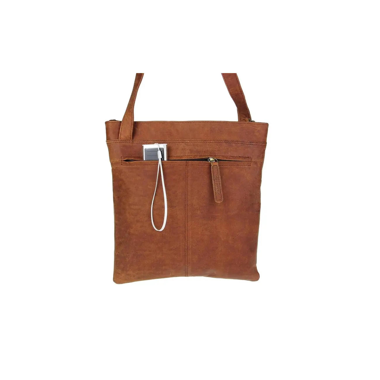 Old River Vintage Retro Style LEDER Bubalus WasserBüffel Büffelleder Tasche Messenger Bag Umhängetasche Tablet Ipad mini bis ca. 12 Zoll CrossOver 28x30x2 cm (BxHxT) Nur für heute