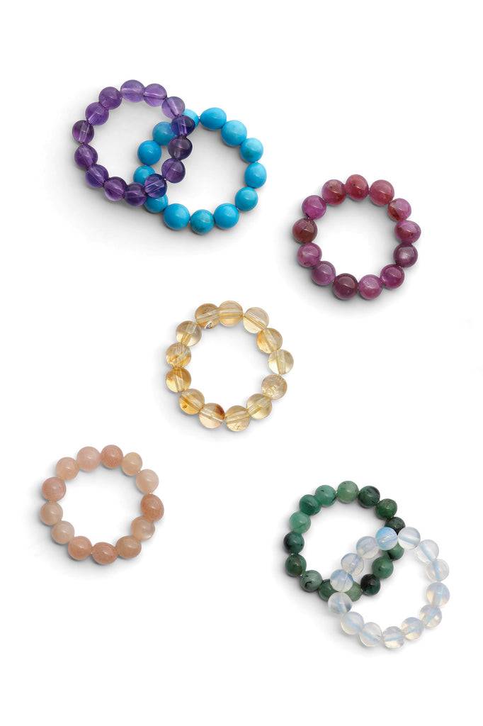 JUKSEREI BIRTHSTONE BUNGEE RING Bestseller