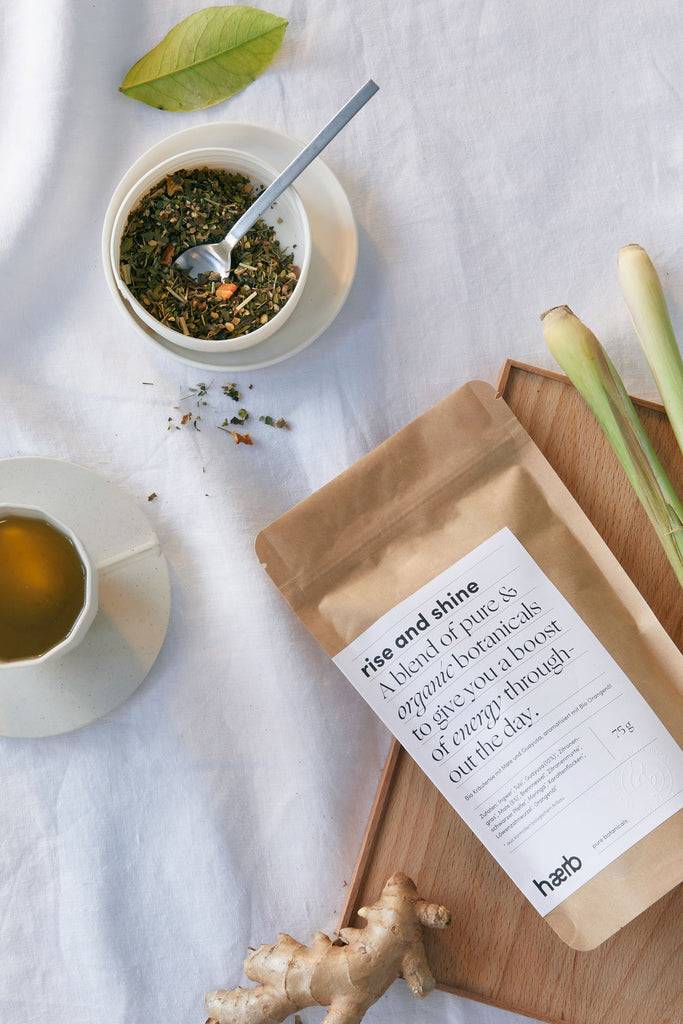 JUKSEREI HÆRB · ORGANIC TEA RISE & SHINE Limitierter Zeitrabatt