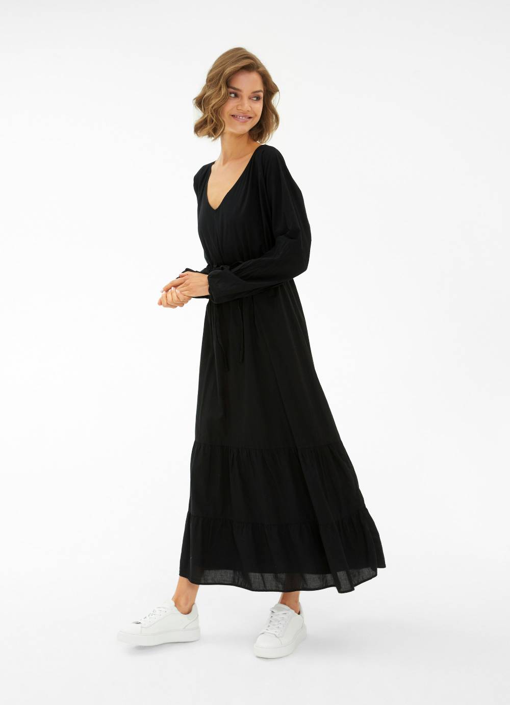 Juvia Popeline - Maxi Kleid Preisnachlass
