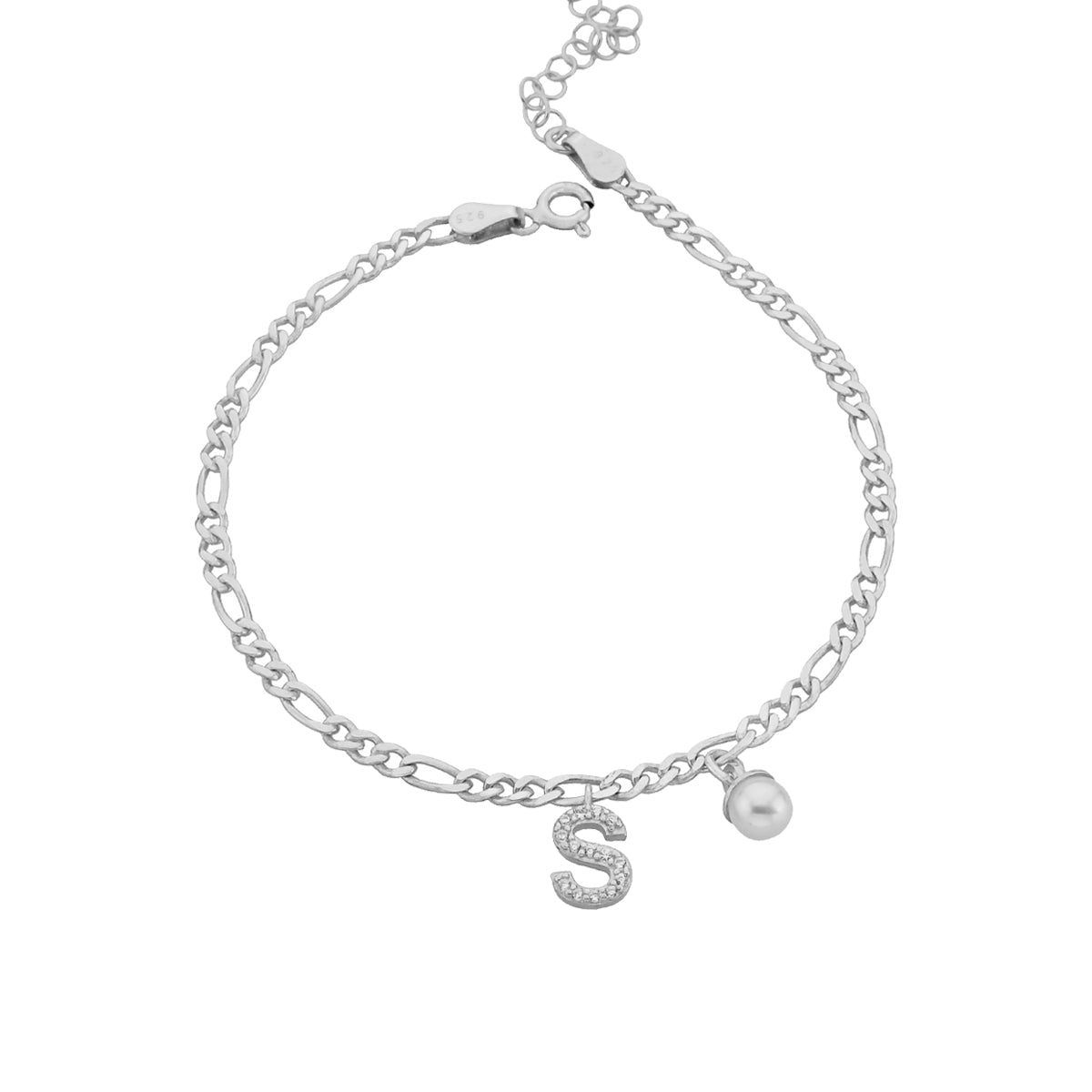 Kardelen Pearl Buchstaben Armkette - 925 SILBER Saisonale Angebote