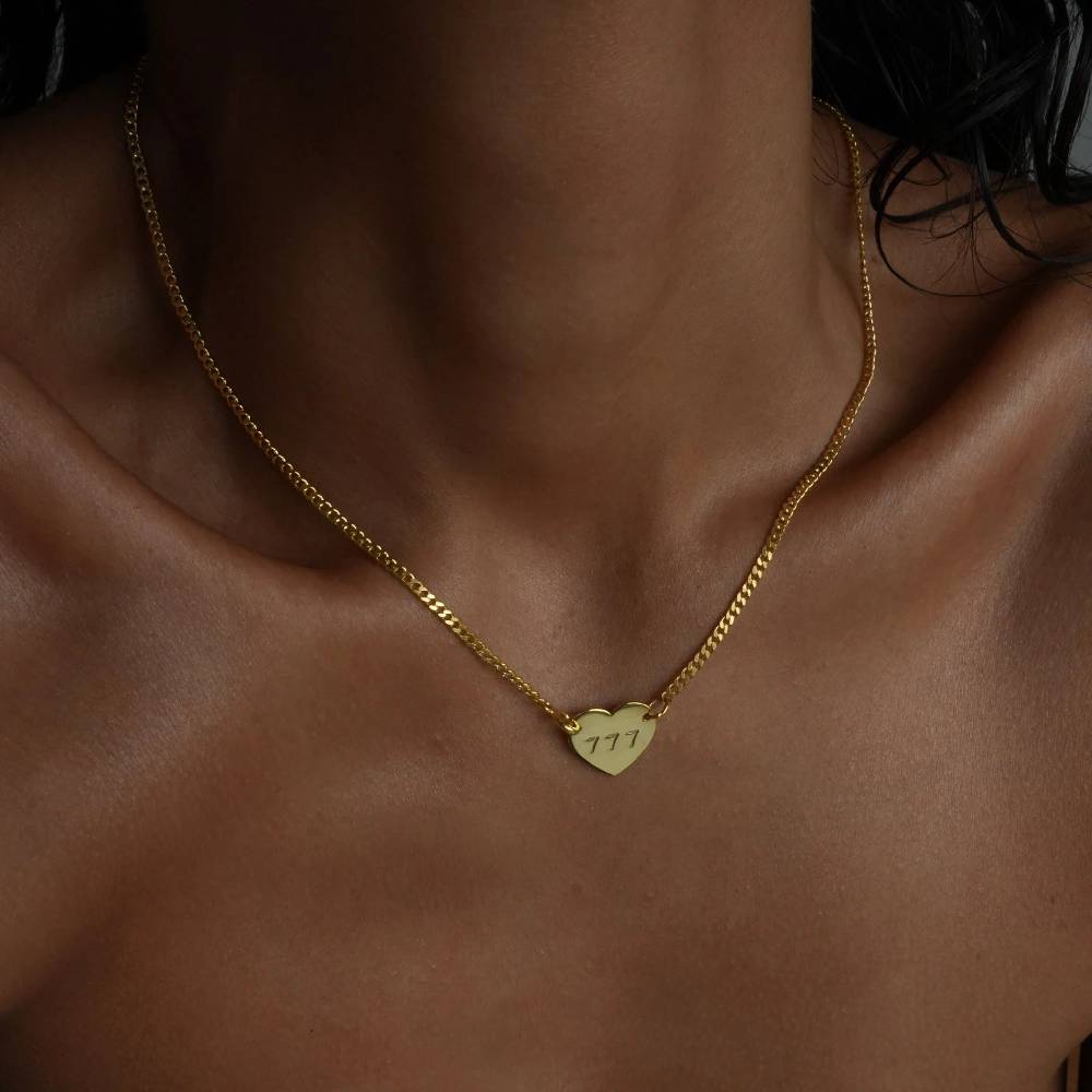 Kardelen CUBAN HEART NECKLACE - 925 SILBER Auslauf