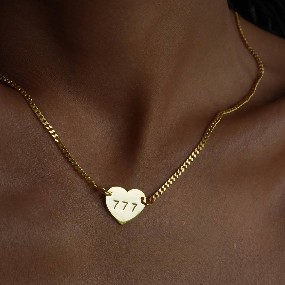 Kardelen CUBAN HEART NECKLACE - 925 SILBER Auslauf