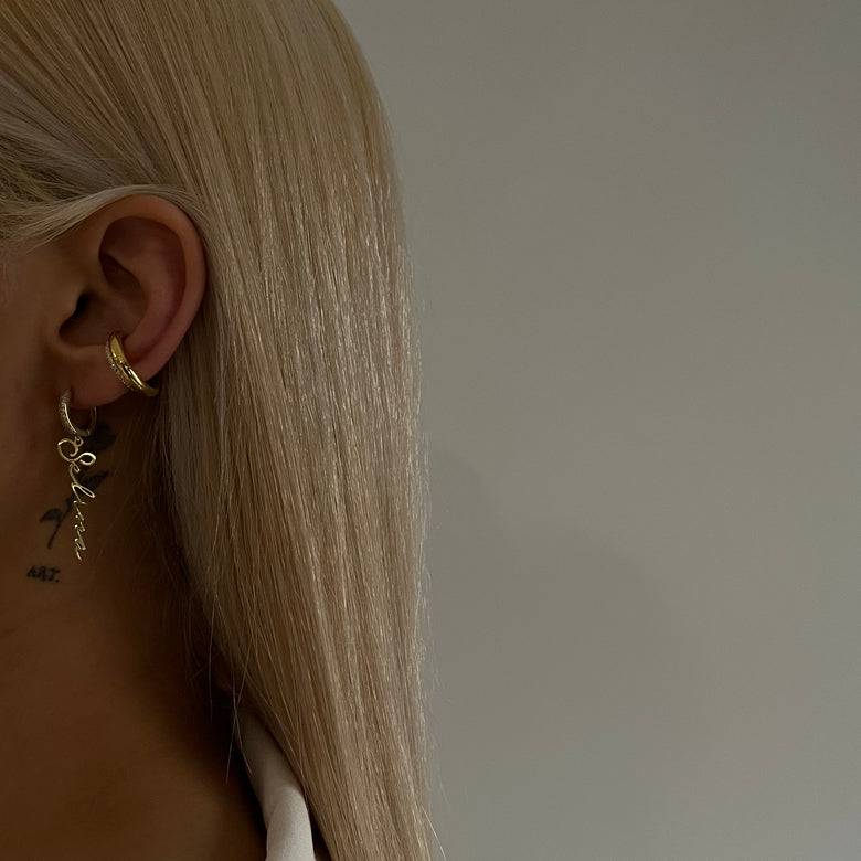 Kardelen Namensohrring mit Zirkonia - 925 SILBER Versandkostenfrei