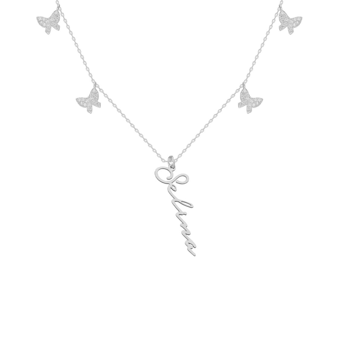 Kardelen Butterfly x Signatur Kette - 925 SILBER Begrenztes Angebot