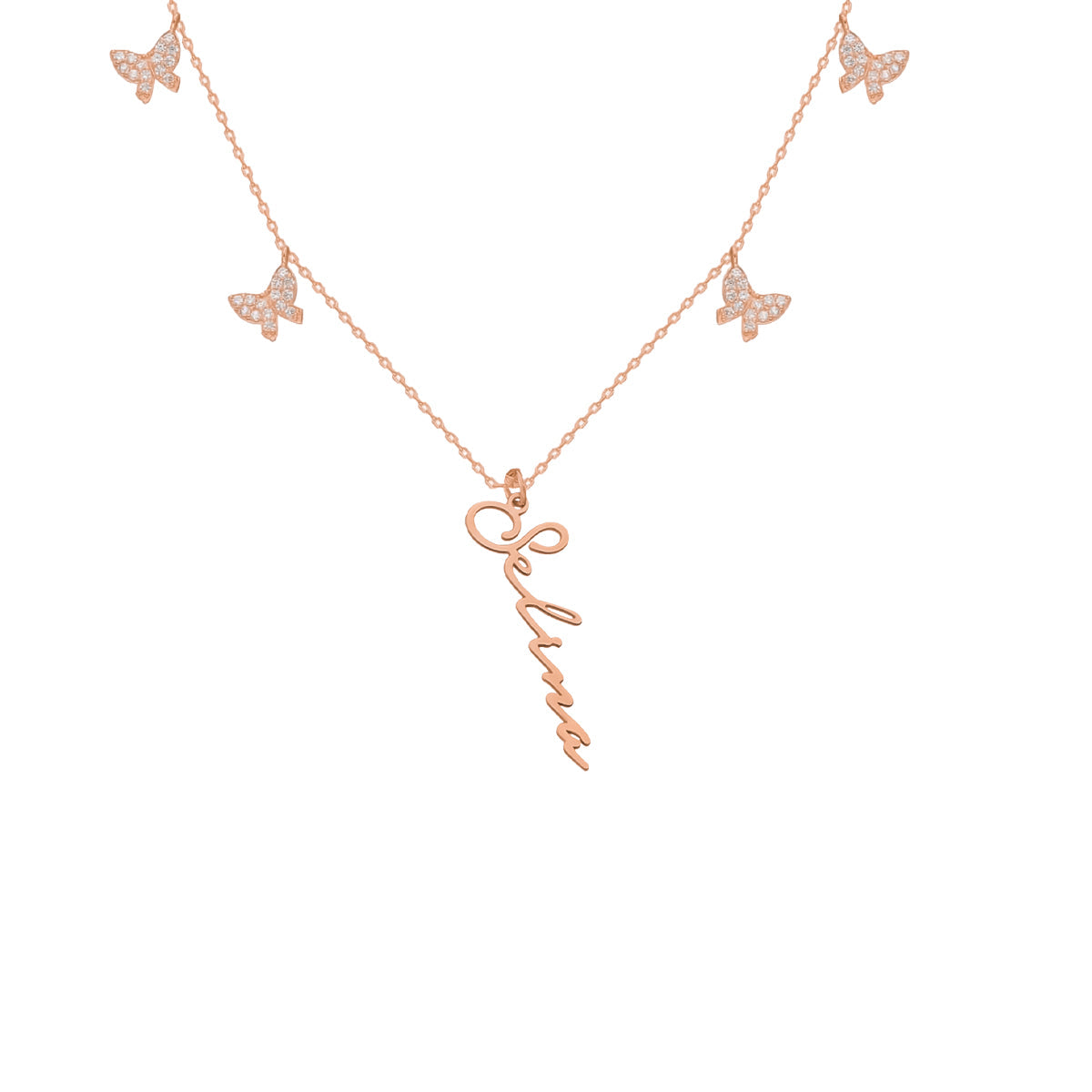Kardelen Butterfly x Signatur Kette - 925 SILBER Begrenztes Angebot