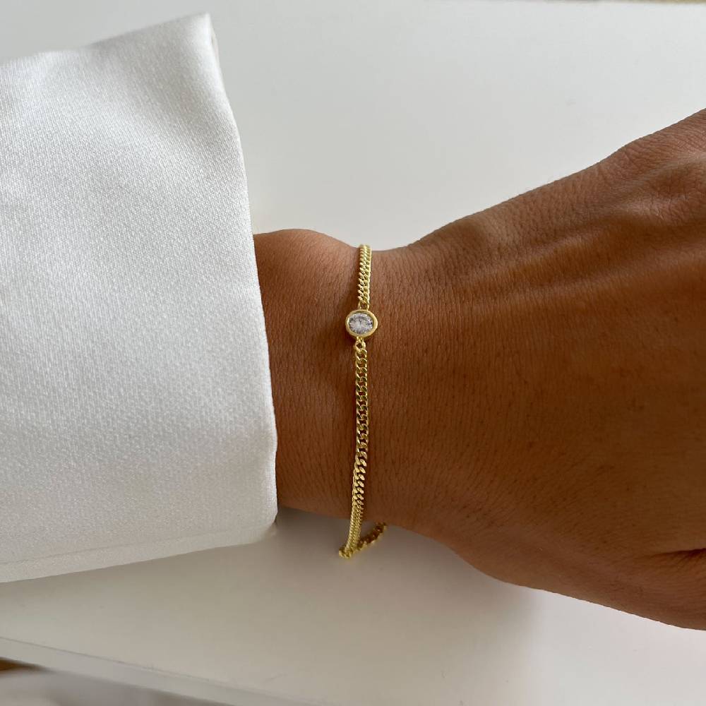 Kardelen Solitaire Armkette - 925 SILBER Saisonschlussverkauf