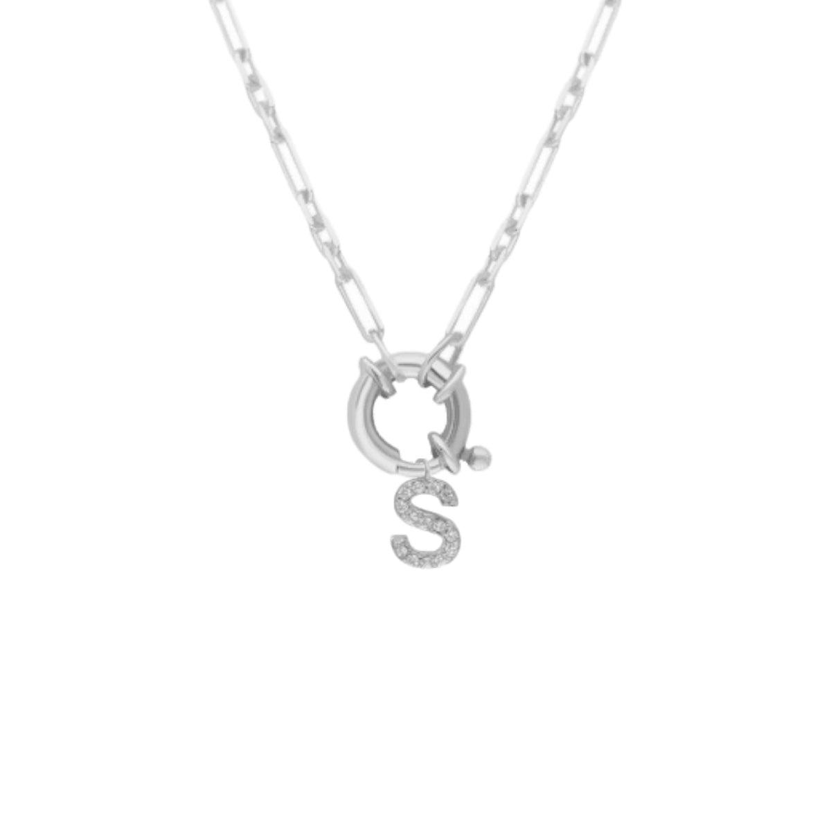 Kardelen Chain Zirkonia Buchstaben Halskette - 925 SILBER Osterangebot