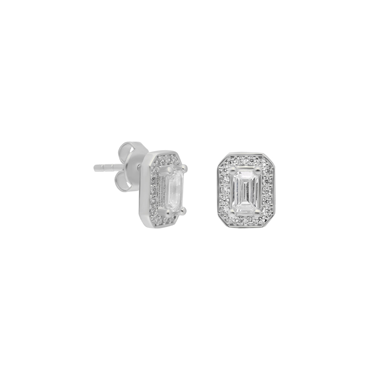 Kardelen Baguette Ohrring - 925 SILBER Vatertagsangebot