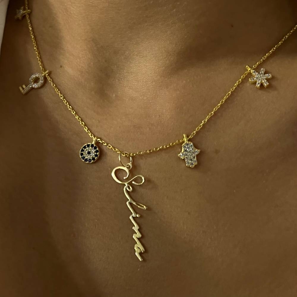 Kardelen Charm Signatur Halskette - 925 SILBER Heißer Verkauf