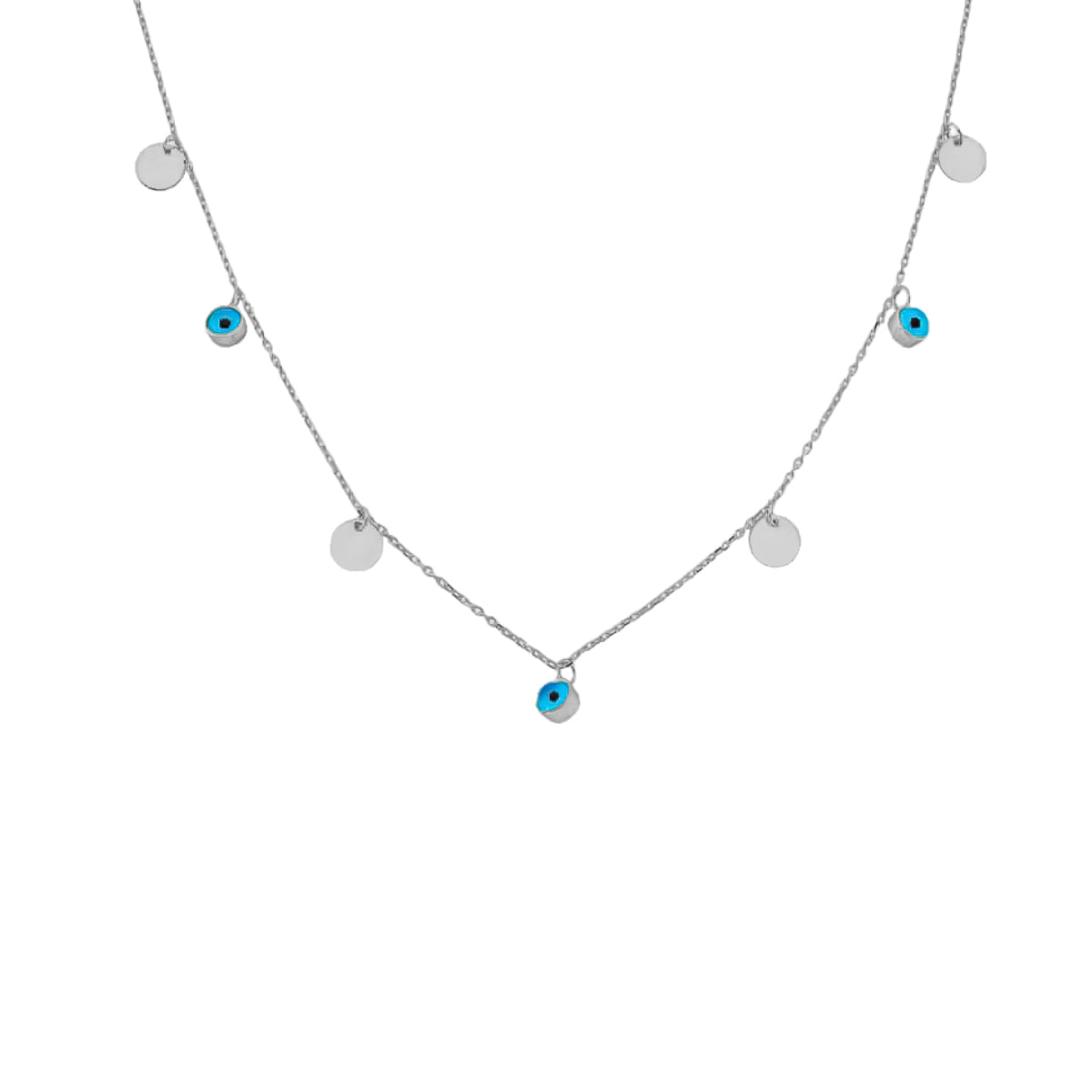 Kardelen Nazar Plättchen Kette - 925 SILBER VIP-Rabatte