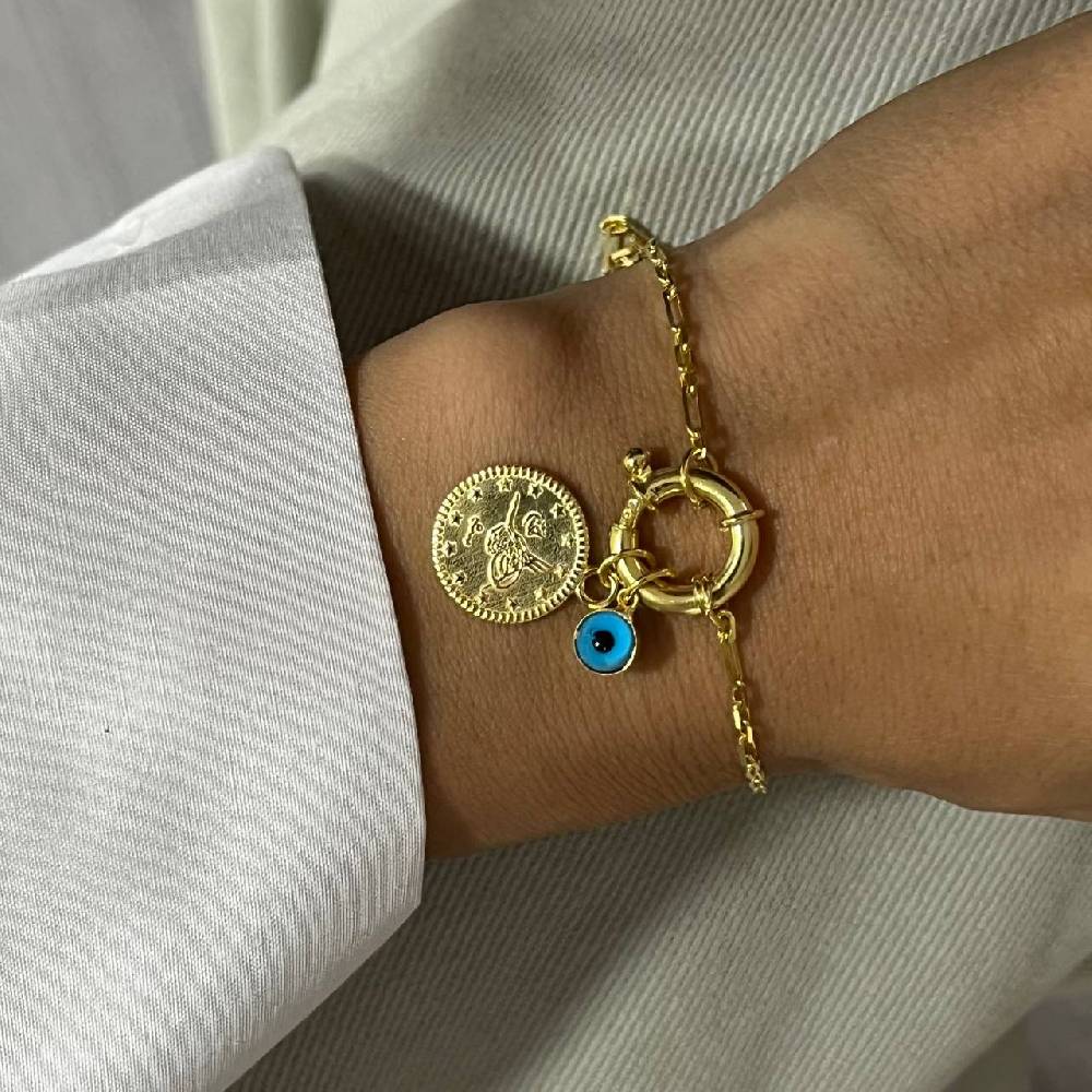 Kardelen Ceyrek Nazar Armband - 925 SILBER Begrenzte Freigabe