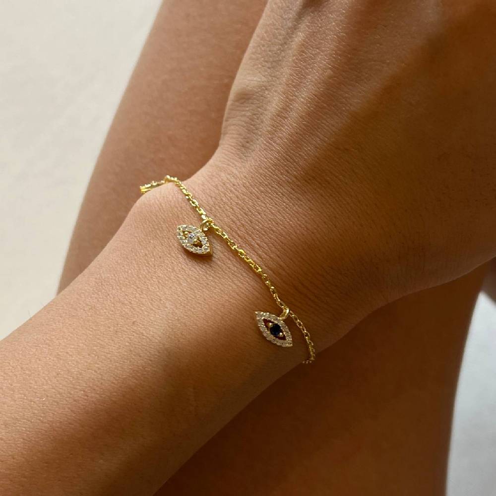 Kardelen Nazar Charm Armkette - 925 SILBER Schlussverkauf