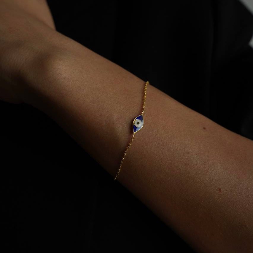 Kardelen BLAUE MINI EYE ARMKETTE - 925 SILBER Günstig kaufen