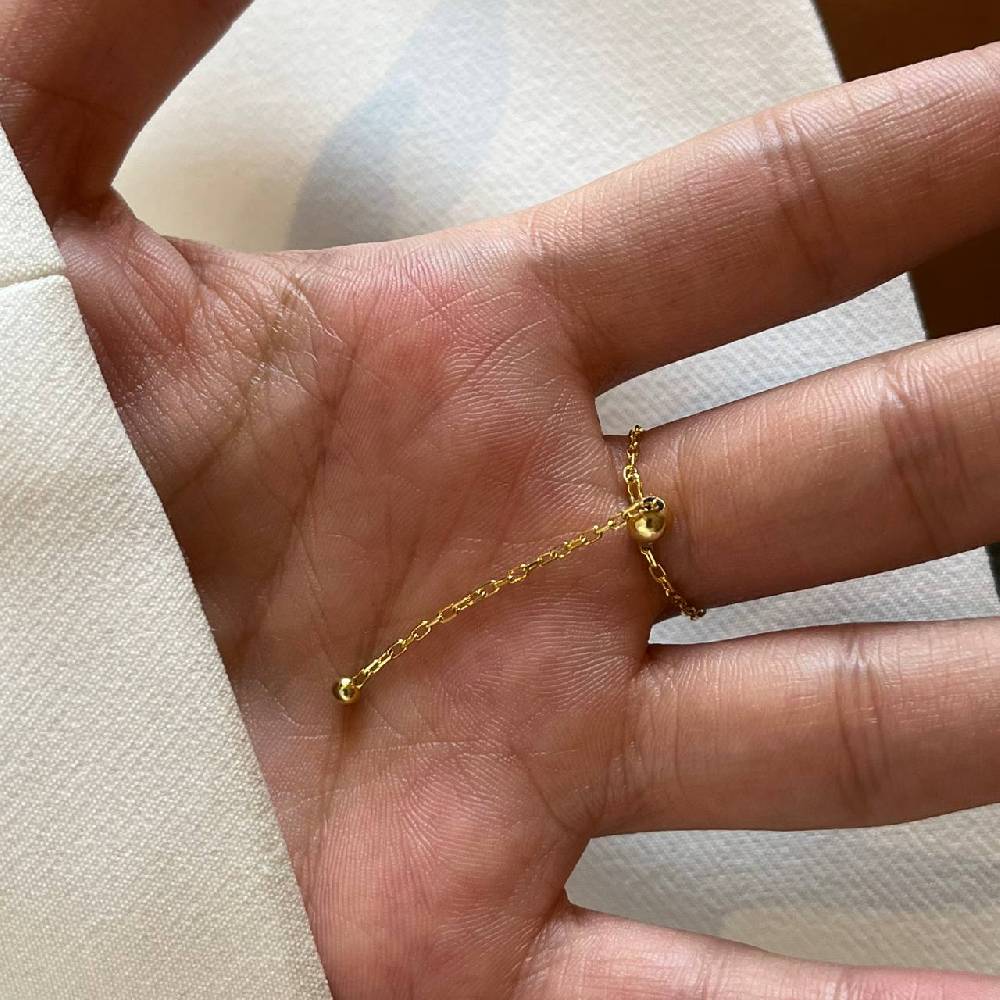 Kardelen CHAIN RING NAZAR ZIRKONIA - 925 SILBER Jubiläumsangebot