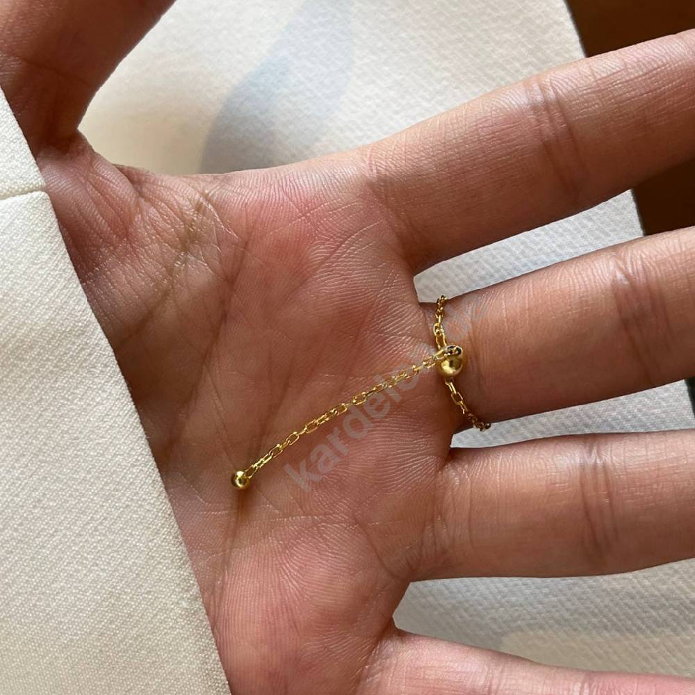 Kardelen NAZAR CHAIN RING - 925 SILBER Heißer Verkauf