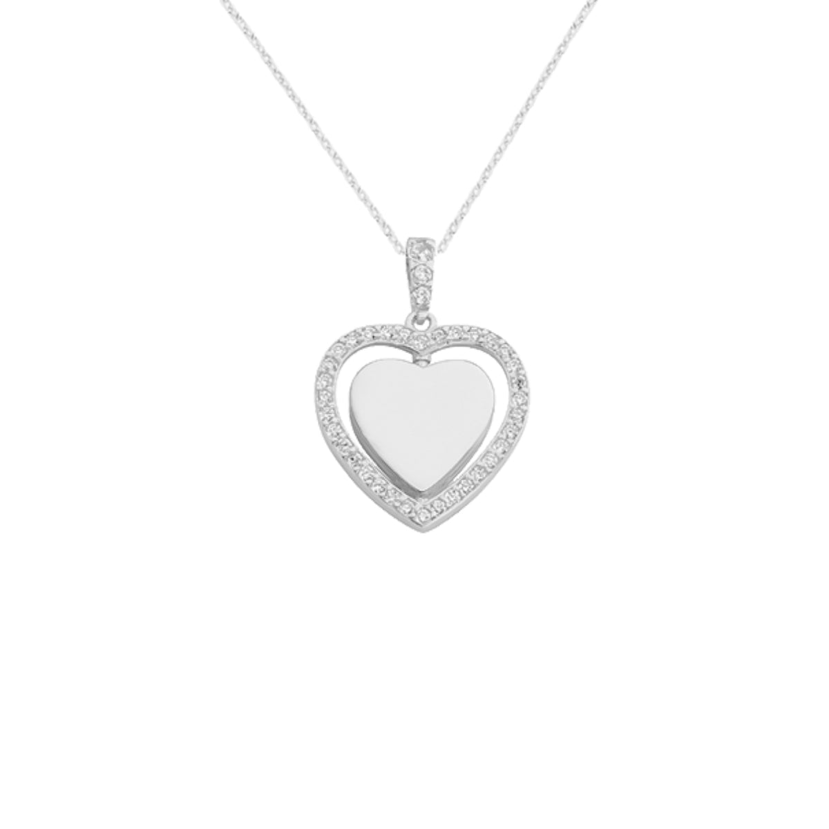 Kardelen Herz Zirkonia Gravurkette Rotate - 925 SILBER Neueste Mode