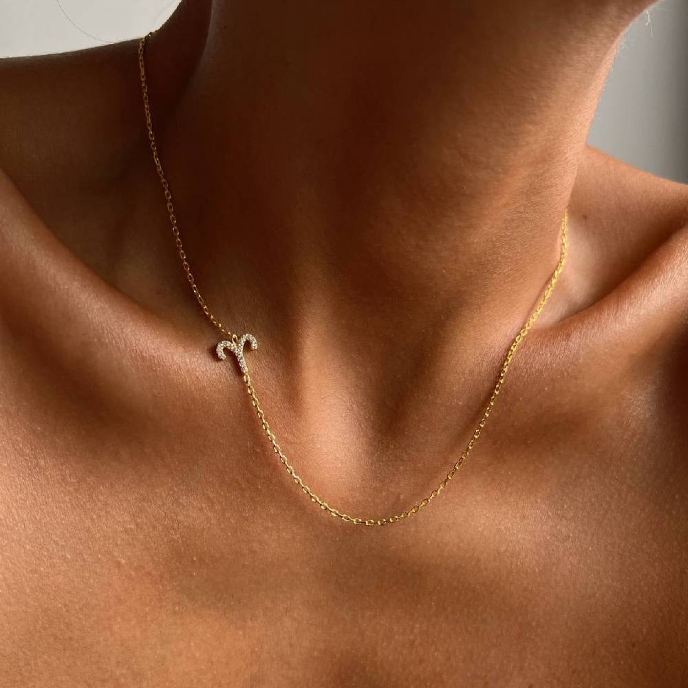 Kardelen STERNZEICHEN NECKLACE - 925 SILBER Kauf eins, bekomm eins gratis
