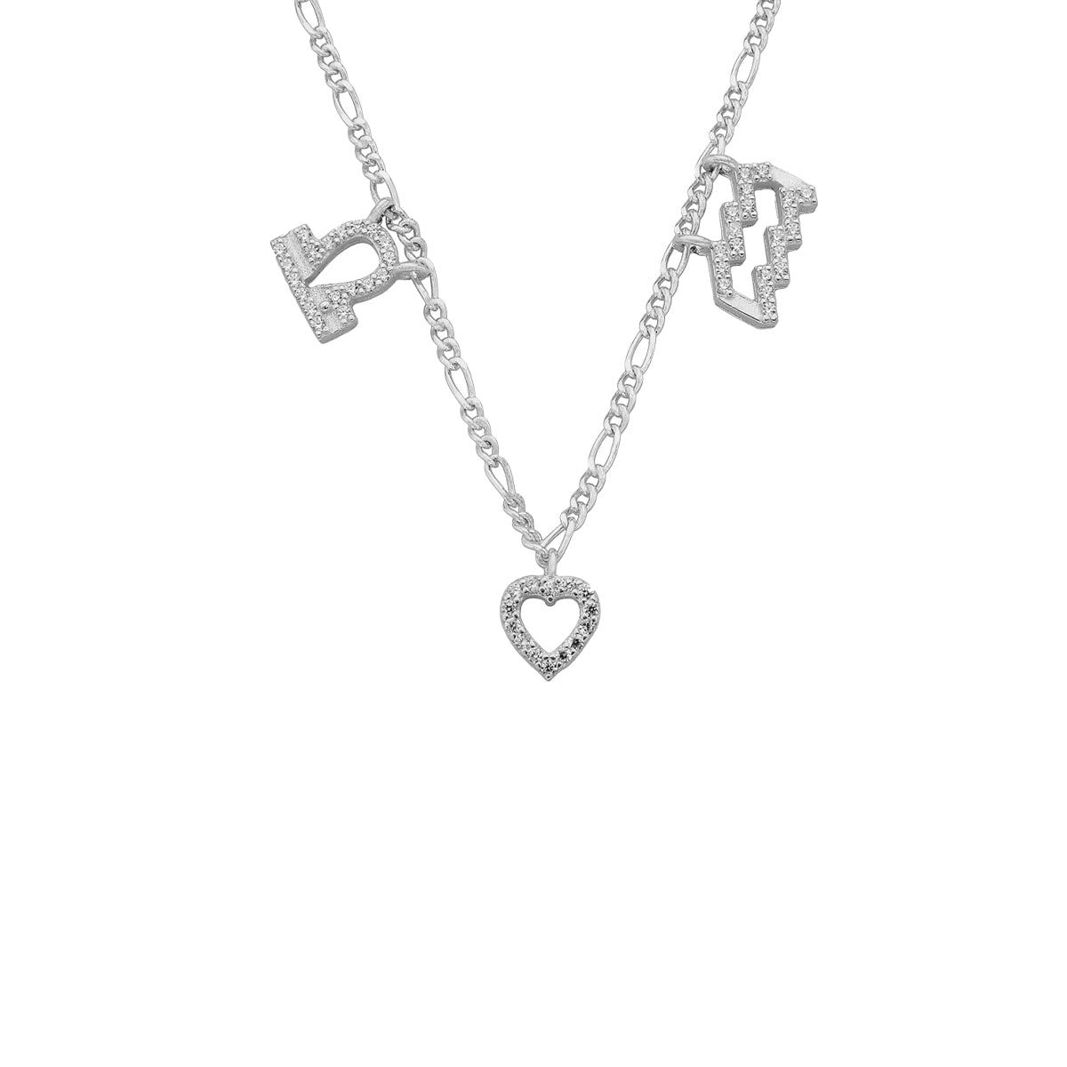 Kardelen Sternzeichen Partner Kette mit Herz 2 - 925 SILBER Tägliche Deals