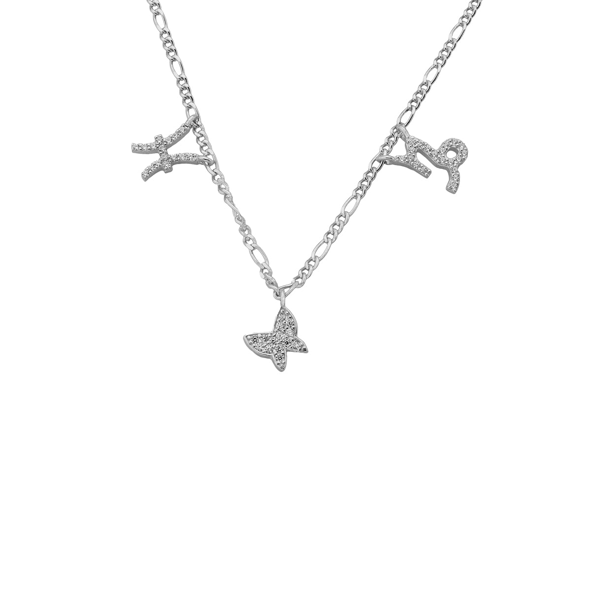 Kardelen Sternzeichen Partner Kette mit Schmetterling - 925 SILBER Sonderangebote