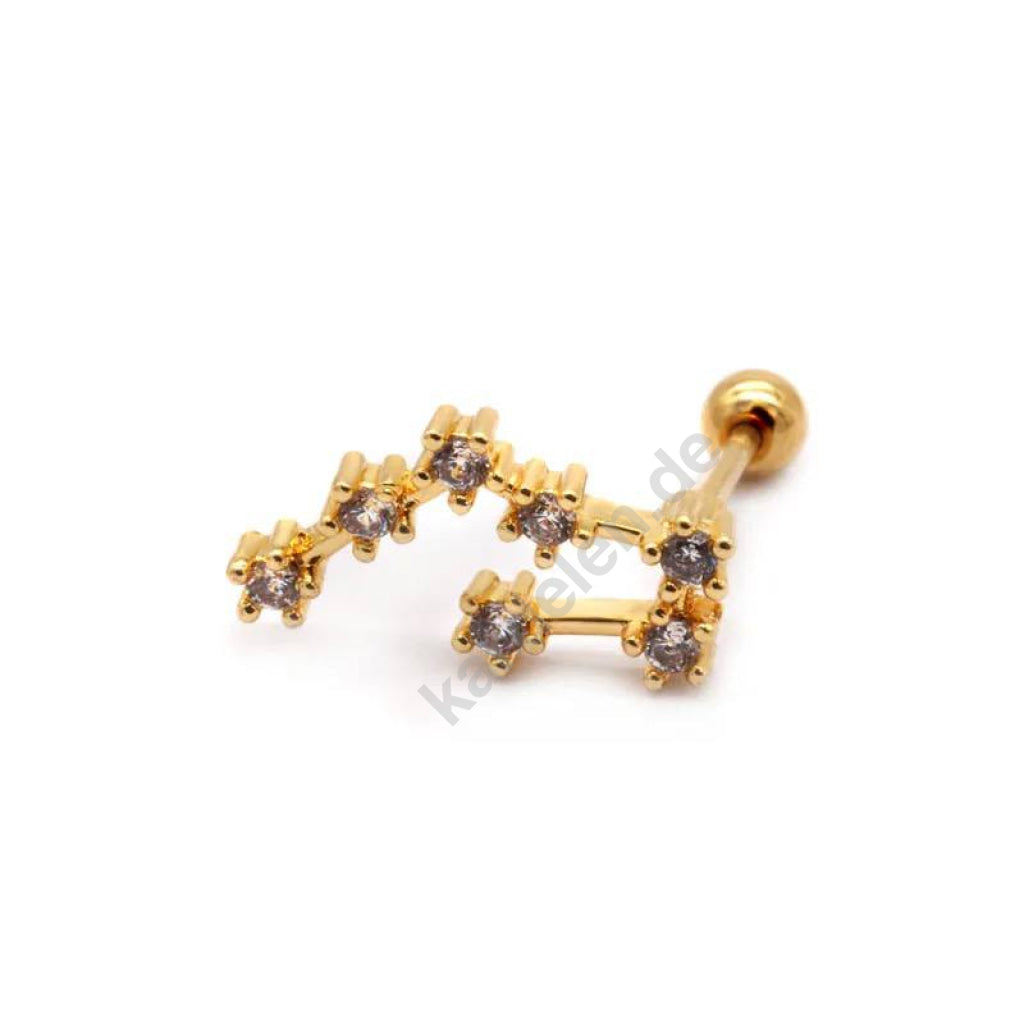 Kardelen STERNZEICHEN ZIRKONIA PIERCING - 925 SILBER Riesige Ersparnisse