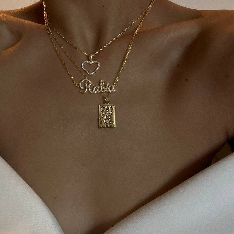 Kardelen Full Zirkonia Herz Kette - 925 SILBER Nur noch ein Tag übrig