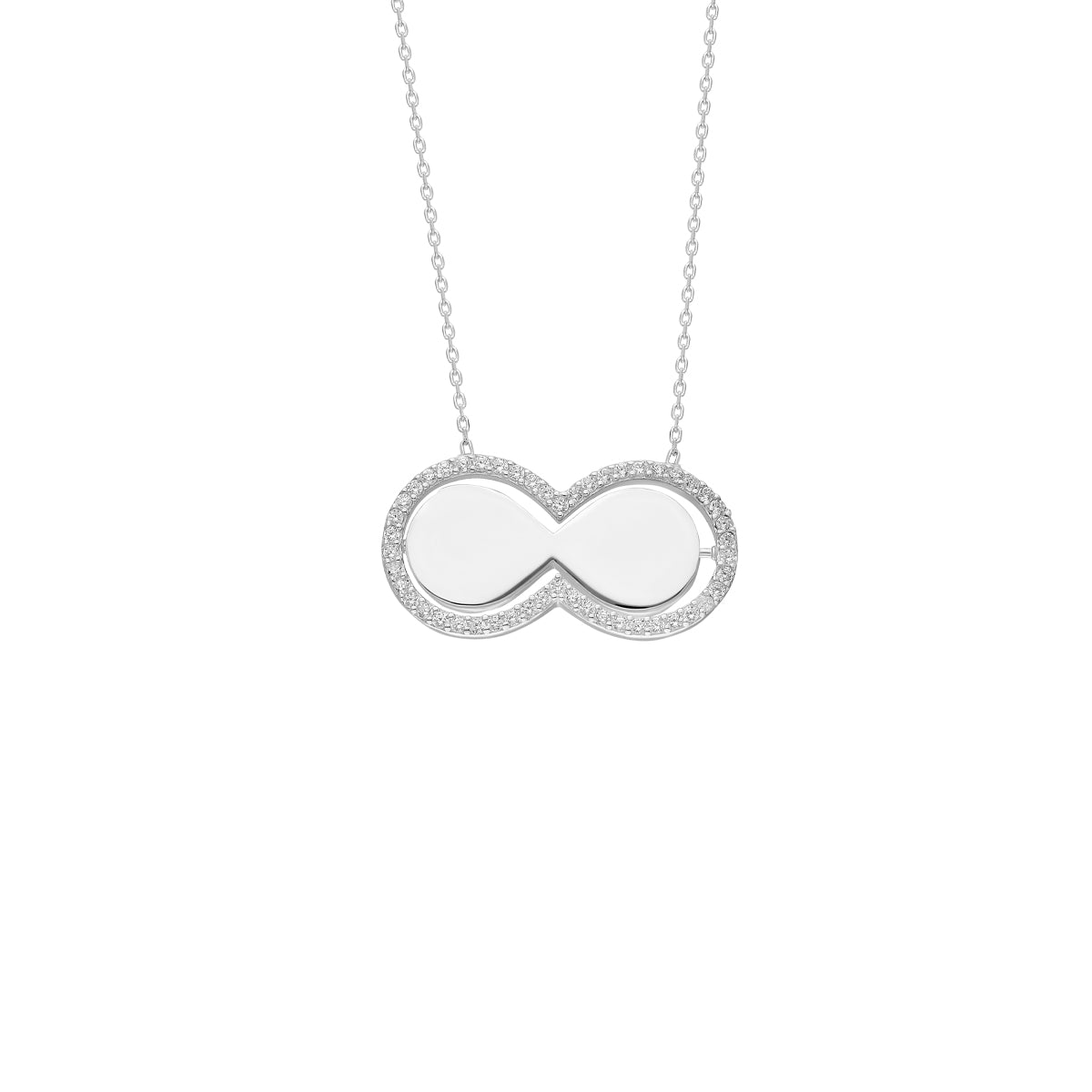 Kardelen Glänzend Infinity Halskette - 925 SILBER Black Friday Preise