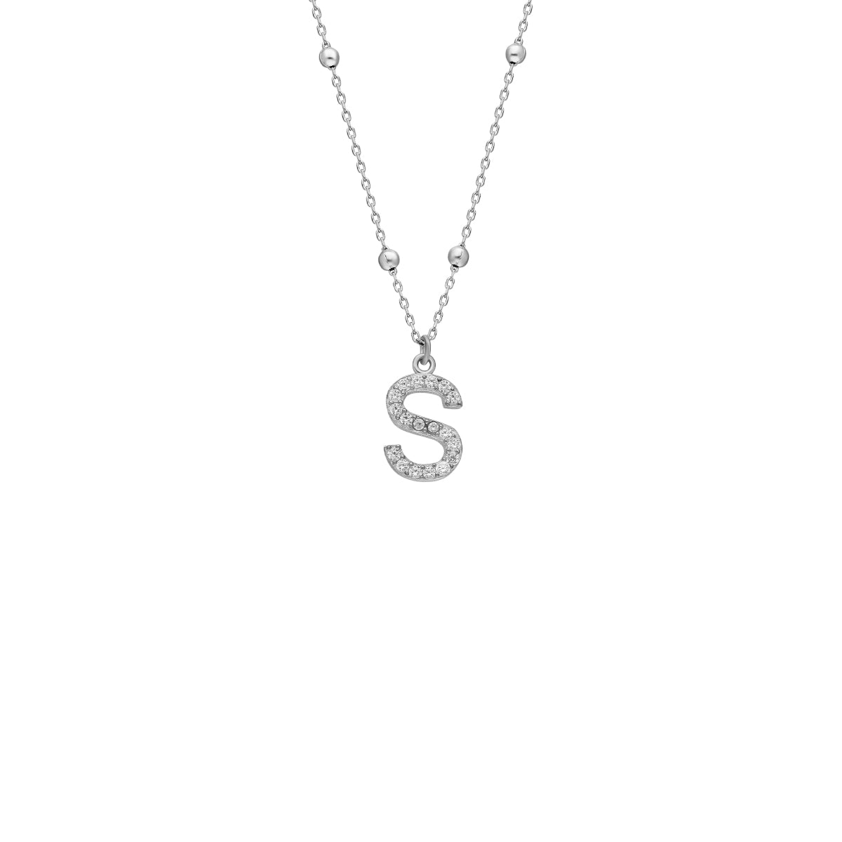 Kardelen Zirkonia Vintage Letter Necklace - 925 SILBER Verkauf