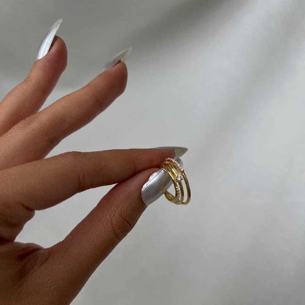 Kardelen Trois Rayons Ohrring - 925 SILBER Versandkostenfrei