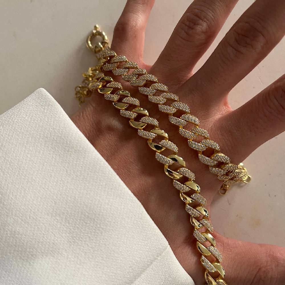 Kardelen Gourmet Zirkonia Armkette - 925 SILBER Saisonschlussverkauf