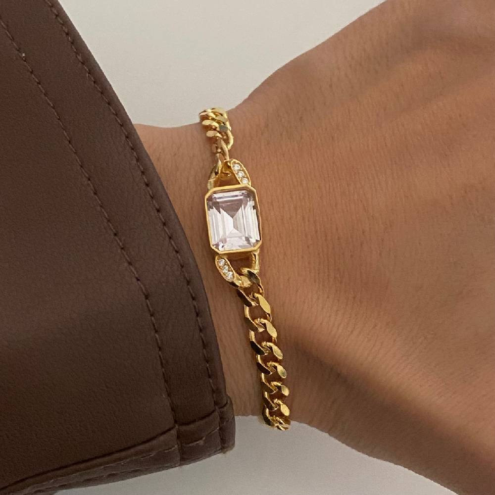 Kardelen Angela Zirkonia Armkette - 925 SILBER Black Friday