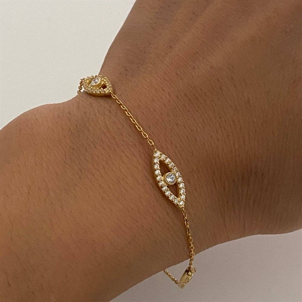 Kardelen Eyez Armkette - 925 SILBER Heißer Verkauf
